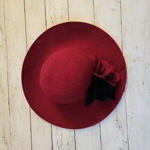 Banash Boston felt brim red hat, vintage